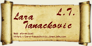 Lara Tanacković vizit kartica
